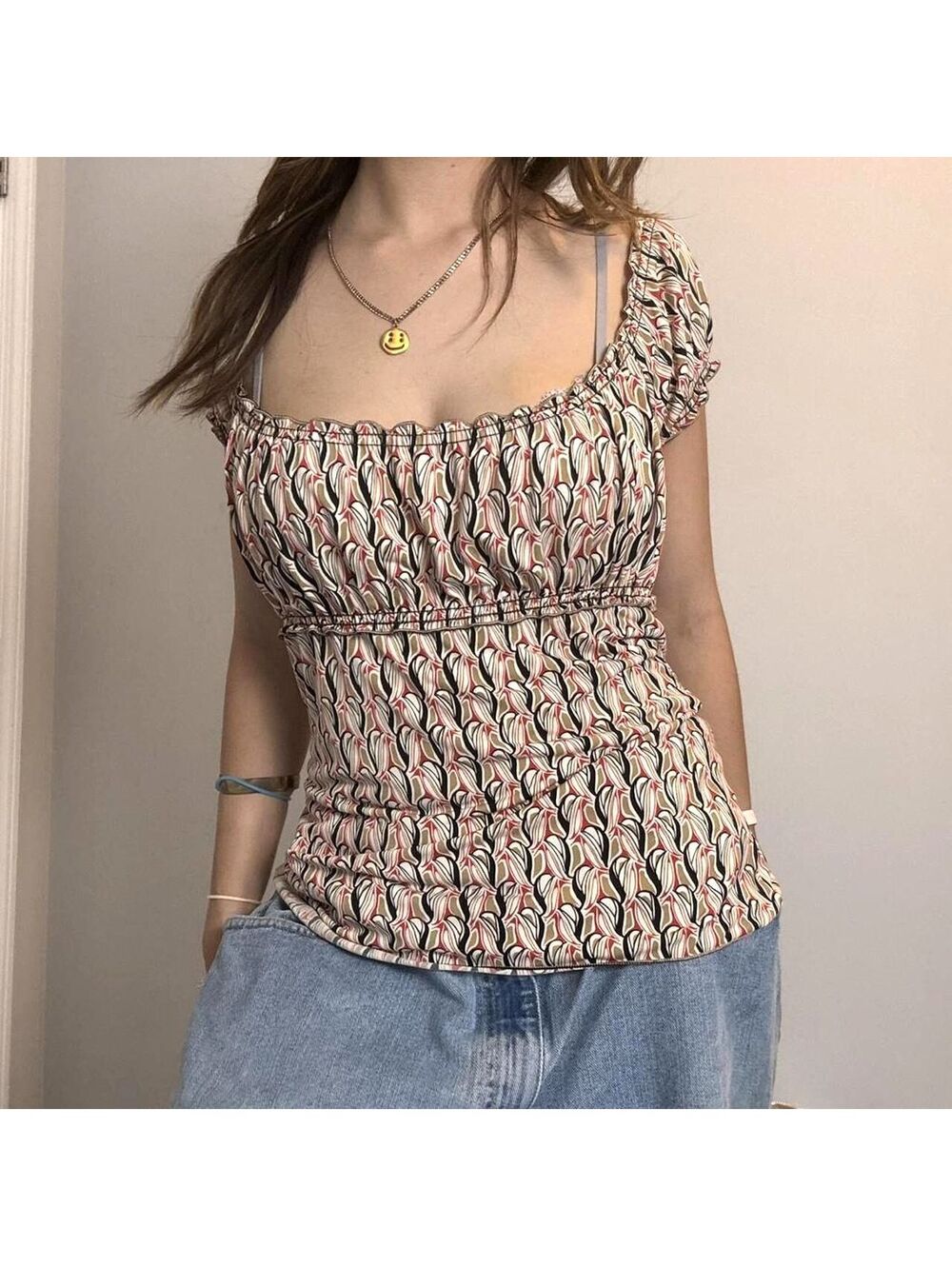 Vintage babydoll off shoulder top by Max Studio!! large/xl